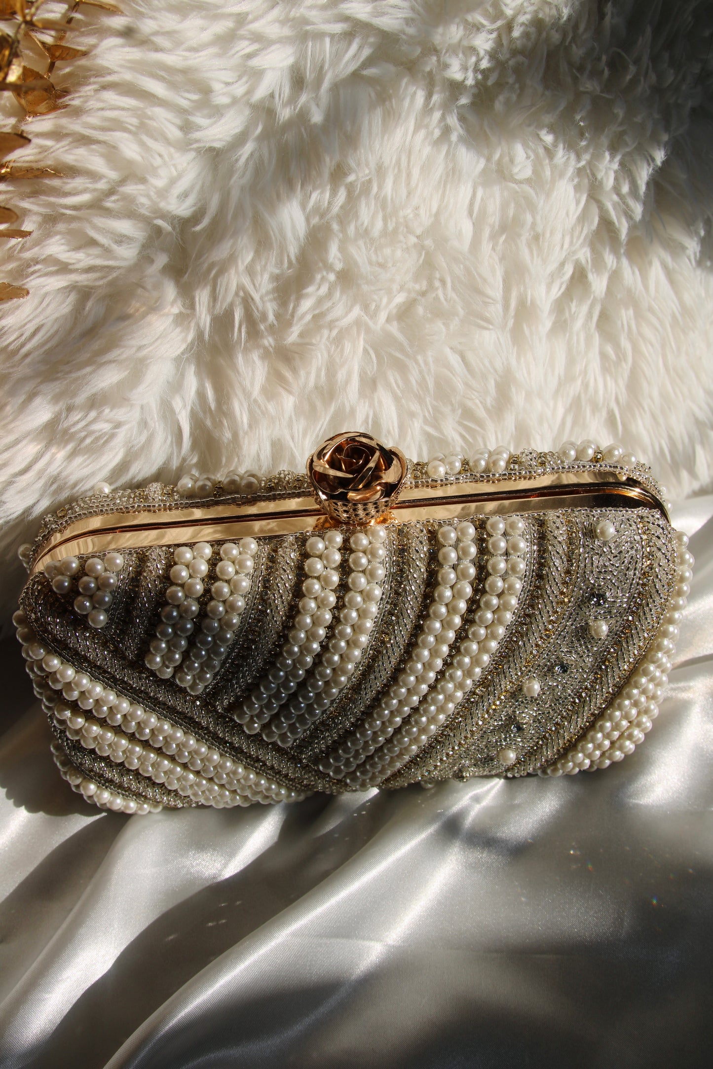 Pearl Embellished Clutch