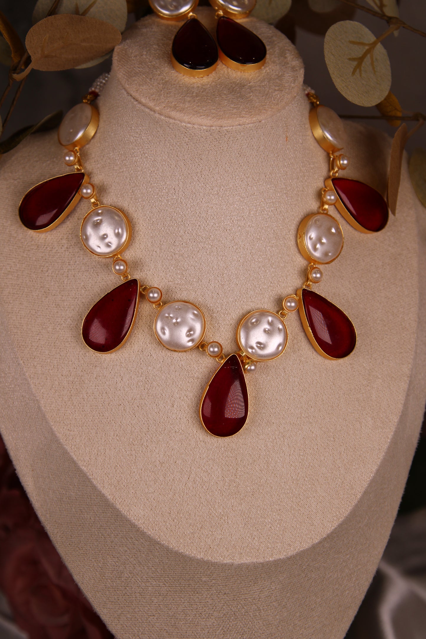 Disha Neclace Set - Red