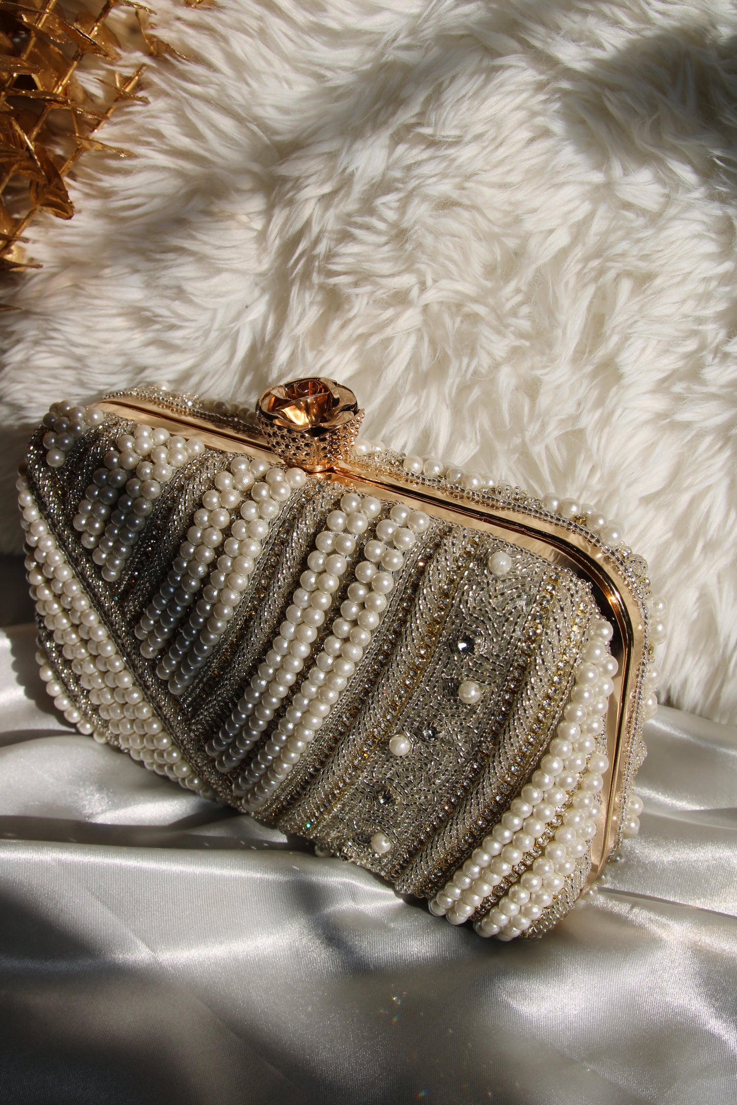 Pearl Embellished Clutch