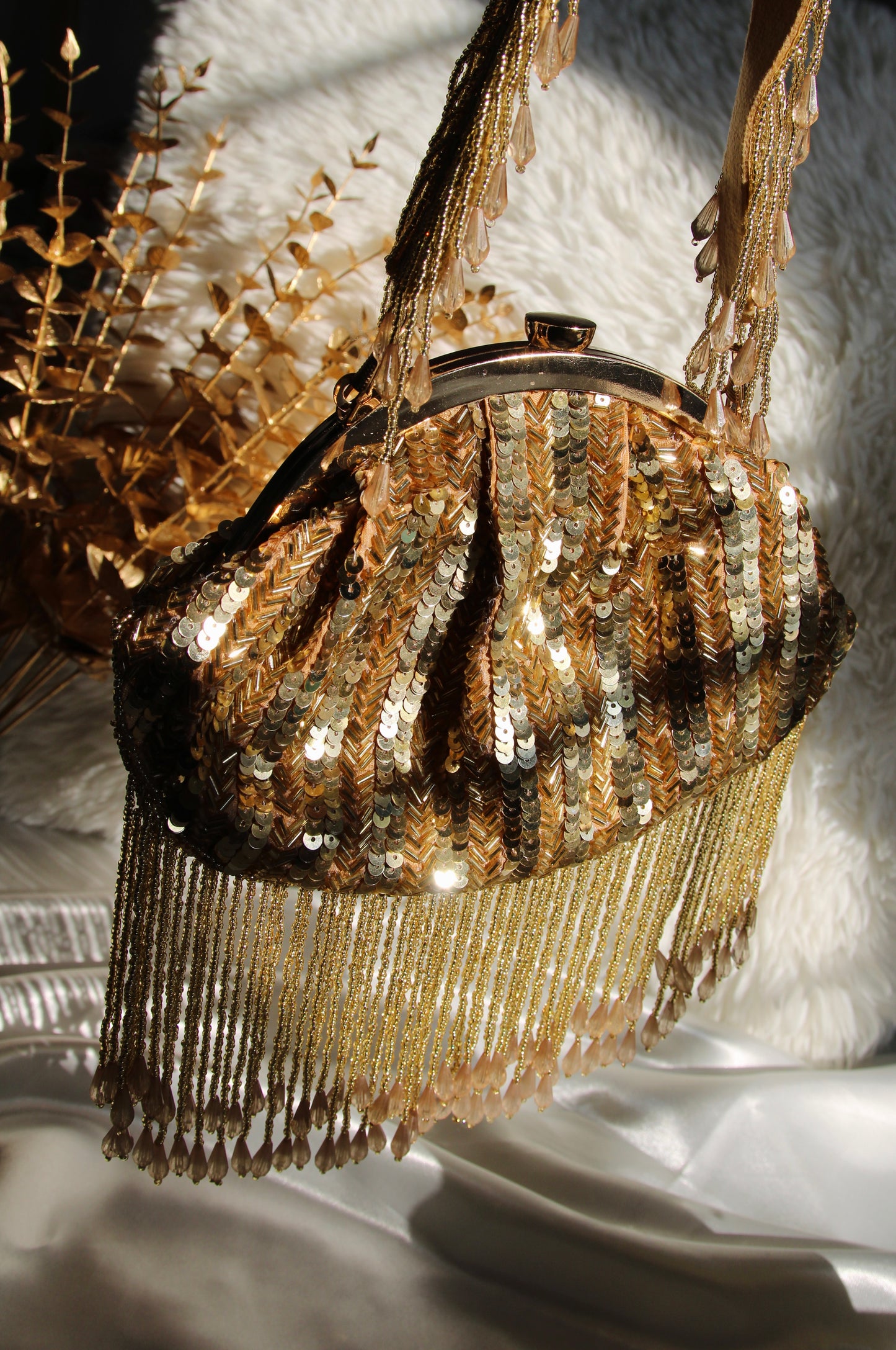 Golden Batua with Tassels